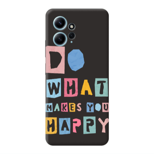 Xiaomi Redmi Note 12 4G Do What Makes Black Colored Silicone TPU Θήκη