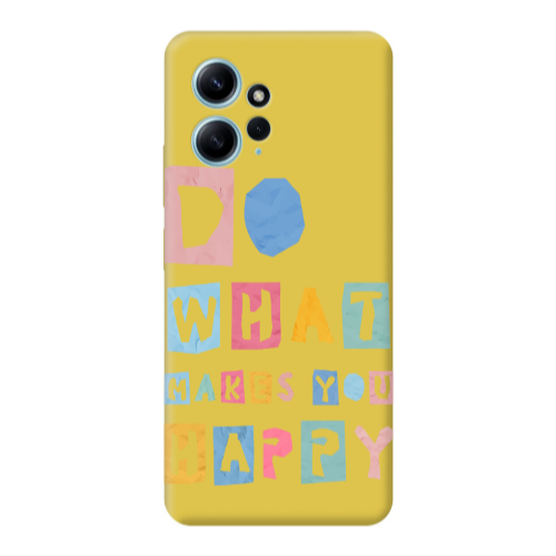 Xiaomi Redmi Note 12 4G Do What Makes Yellow Colored Silicone TPU Θήκη