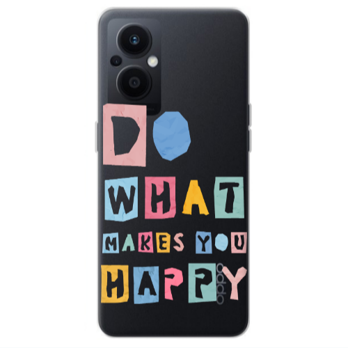 Oppo Reno 7 Lite Do What Makes Transparent Silicone TPU Θήκη