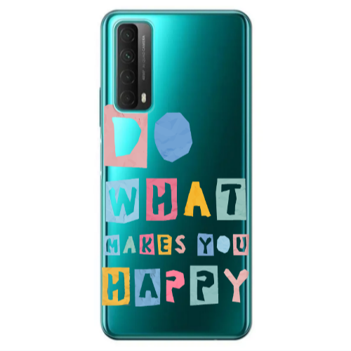 Huawei P Smart 2021 Do What Makes Transparent Silicone TPU Θήκη