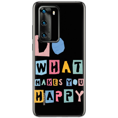 Huawei P40 Do What Makes Transparent Silicone TPU Θήκη