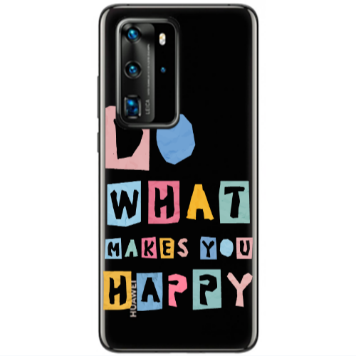 Huawei P40 Pro Do What Makes Transparent Silicone TPU Θήκη