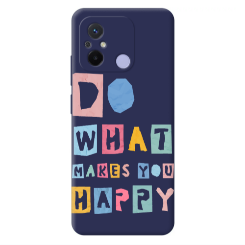 Xiaomi Redmi 12C Do What Makes Dark blue Colored Silicone TPU Θήκη