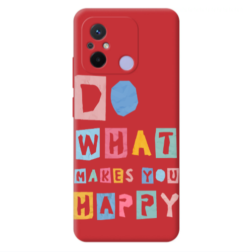 Xiaomi Redmi 12C Do What Makes Red Colored Silicone TPU Θήκη