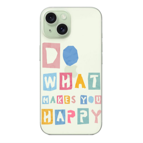 Apple iPhone 15 Plus Do What Makes Transparent Silicone TPU Θήκη
