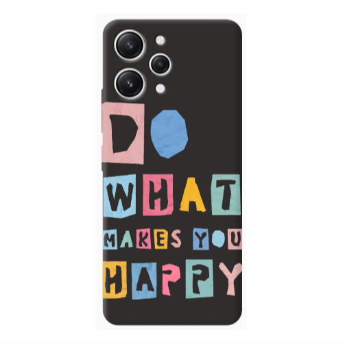 Xiaomi Redmi 12 Do What Makes Black Colored Silicone TPU Θήκη