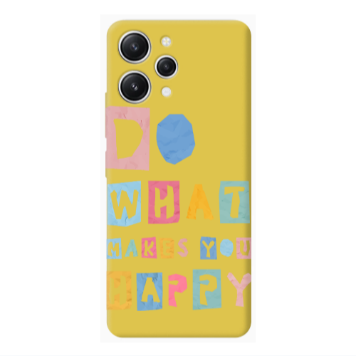Xiaomi Redmi 12 Do What Makes Yellow Colored Silicone TPU Θήκη