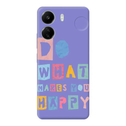 Xiaomi Redmi 13C Do What Makes Purple Colored Silicone TPU Θήκη