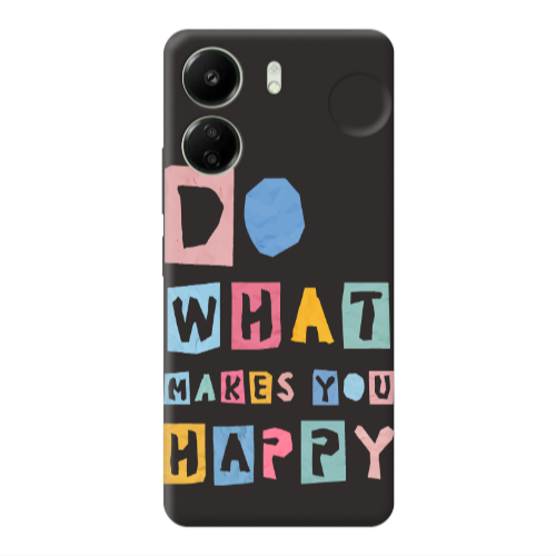 Xiaomi Redmi 13C Do What Makes Black Colored Silicone TPU Θήκη