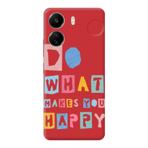Xiaomi Redmi 13C Do What Makes Red Colored Silicone TPU Θήκη