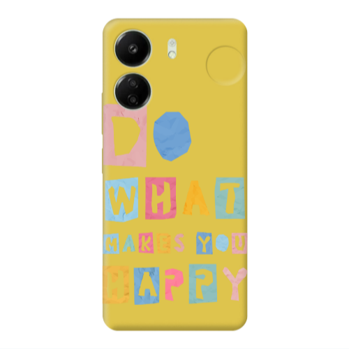 Xiaomi Redmi 13C Do What Makes Yellow Colored Silicone TPU Θήκη