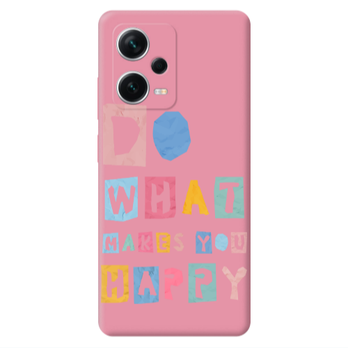 Xiaomi Poco X5 Do What Makes Pink Colored Silicone TPU Θήκη