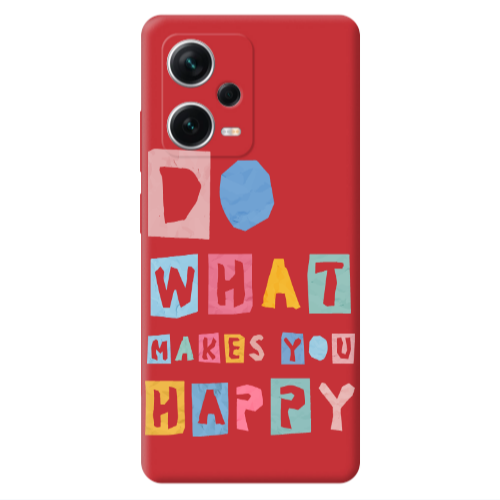 Xiaomi Poco X5 Do What Makes Red Colored Silicone TPU Θήκη