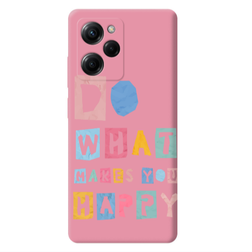 Xiaomi Poco X5 Pro Do What Makes Pink Colored Silicone TPU Θήκη