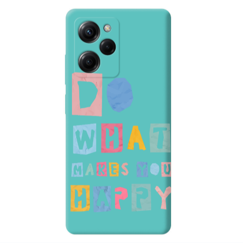 Xiaomi Poco X5 Pro Do What Makes Turquoise Colored Silicone TPU Θήκη