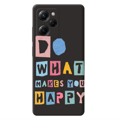 Xiaomi Poco X5 Pro Do What Makes Black Colored Silicone TPU Θήκη