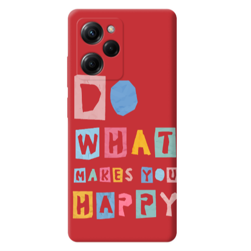 Xiaomi Poco X5 Pro Do What Makes Red Colored Silicone TPU Θήκη