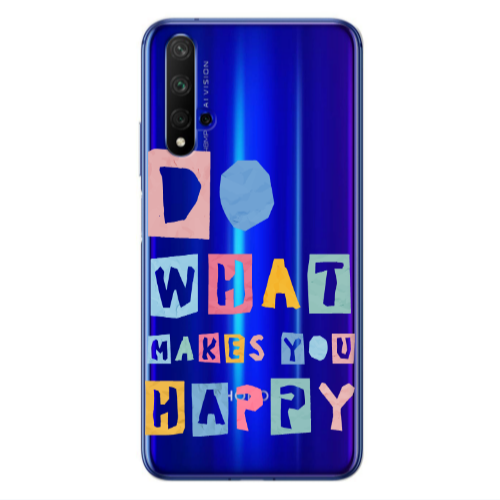 Huawei Nova 5 T Do What Makes Transparent Silicone TPU Θήκη