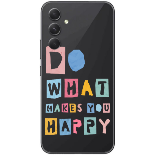 Samsung Galaxy A25 Do What Makes Transparent Silicone TPU Θήκη