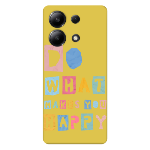 Xiaomi Redmi Note 13 4G Do What Makes Yellow Colored Silicone TPU Θήκη