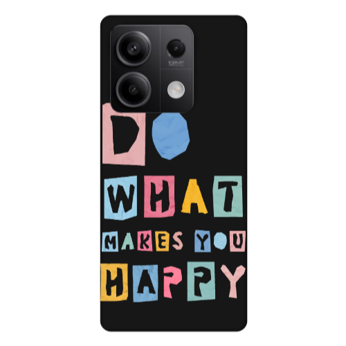 Xiaomi Redmi Note 13Pro 5G Do What Makes Black Colored Silicone TPU Θήκη