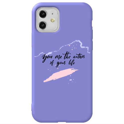 Apple iPhone 11  You are the authors Purple Colored Silicone TPU Θήκη