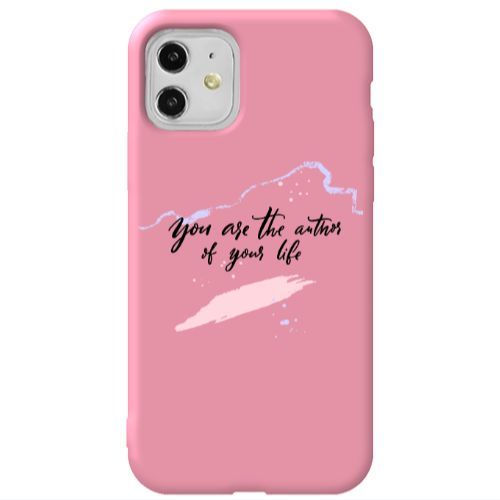 Apple iPhone 11  You are the authors Pink Colored Silicone TPU Θήκη