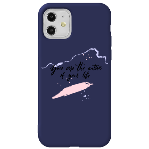 Apple iPhone 11  You are the authors Dark blue Colored Silicone TPU Θήκη