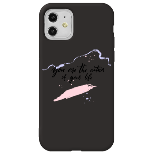 Apple iPhone 11  You are the authors Black Colored Silicone TPU Θήκη