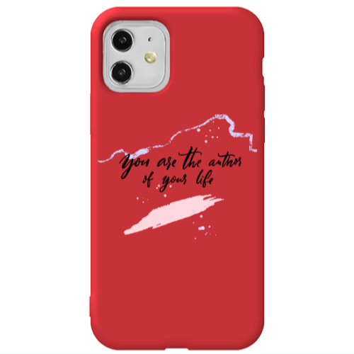 Apple iPhone 11  You are the authors Red Colored Silicone TPU Θήκη