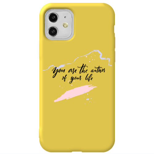 Apple iPhone 11  You are the authors Yellow Colored Silicone TPU Θήκη