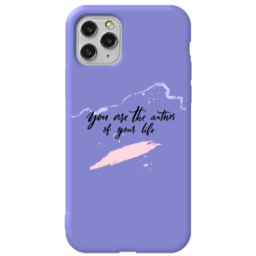 Apple iPhone 11 Pro You are the authors Purple Colored Silicone TPU Θήκη