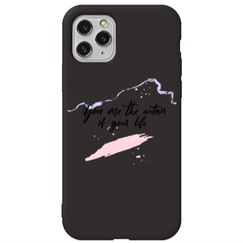 Apple iPhone 11 Pro You are the authors Black Colored Silicone TPU Θήκη