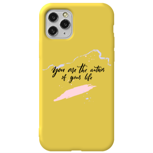 Apple iPhone 11 Pro You are the authors Yellow Colored Silicone TPU Θήκη