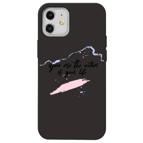 Apple iPhone 12 You are the authors Black Colored Silicone TPU Θήκη