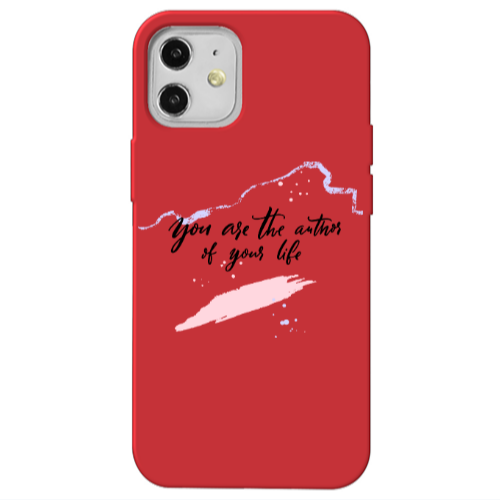 Apple iPhone 12 You are the authors Red Colored Silicone TPU Θήκη