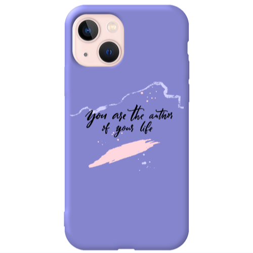 Apple iPhone 13 You are the authors Purple Colored Silicone TPU Θήκη