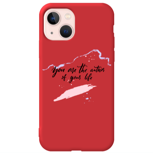 Apple iPhone 13 You are the authors Red Colored Silicone TPU Θήκη