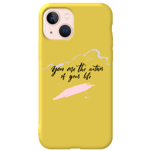 Apple iPhone 13 You are the authors Yellow Colored Silicone TPU Θήκη