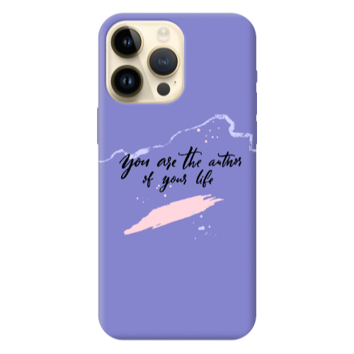 Apple iPhone 13 Pro Max You are the authors Purple Colored Silicone TPU Θήκη