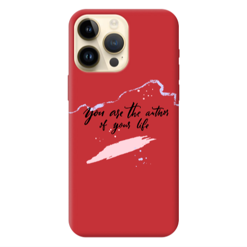Apple iPhone 13 Pro Max You are the authors Red Colored Silicone TPU Θήκη