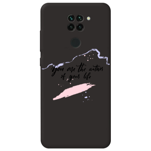 Xiaomi Redmi Note 9 You are the authors Black Colored Silicone TPU Θήκη