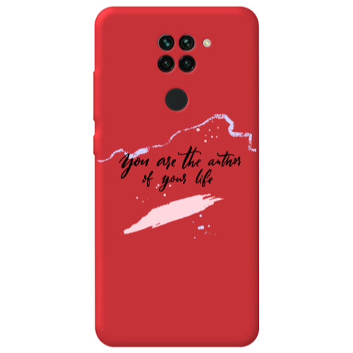 Xiaomi Redmi Note 9 You are the authors Red Colored Silicone TPU Θήκη