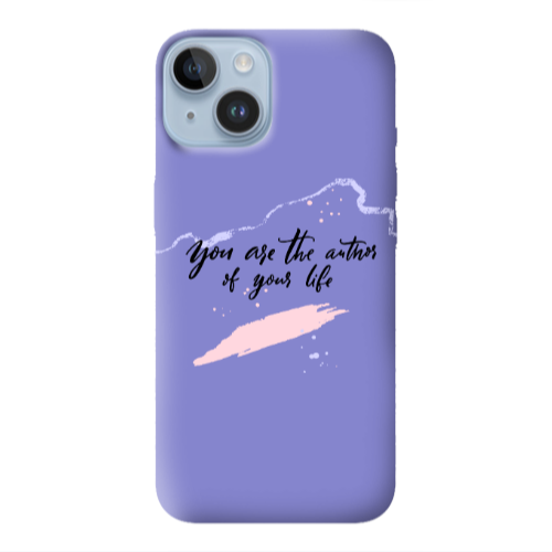 Apple iPhone 14  You are the authors Purple Colored Silicone TPU Θήκη