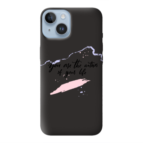 Apple iPhone 14  You are the authors Black Colored Silicone TPU Θήκη