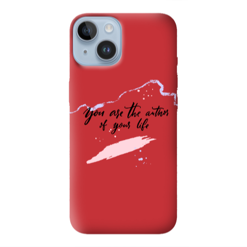Apple iPhone 14 Plus You are the authors Red Colored Silicone TPU Θήκη