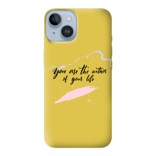 Apple iPhone 14 Plus You are the authors Yellow Colored Silicone TPU Θήκη