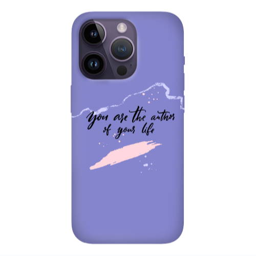 Apple iPhone 14 Pro  You are the authors Purple Colored Silicone TPU Θήκη