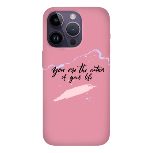 Apple iPhone 14 Pro  You are the authors Pink Colored Silicone TPU Θήκη