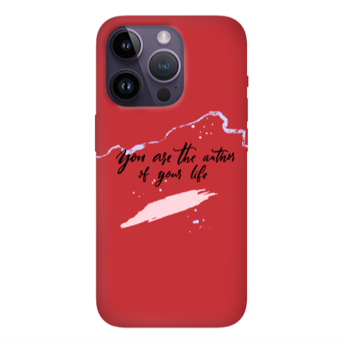 Apple iPhone 14 Pro  You are the authors Red Colored Silicone TPU Θήκη